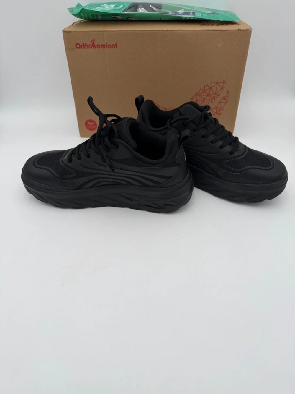 Women’s Orthopedic Diabetic Wide Running Shoes Black size 8.5 / 38.5